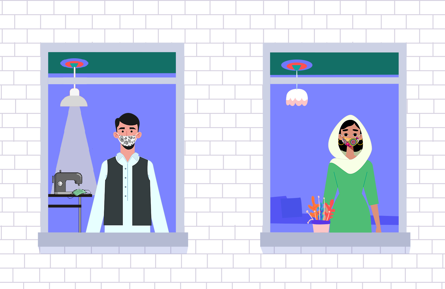 Pakistani with masks